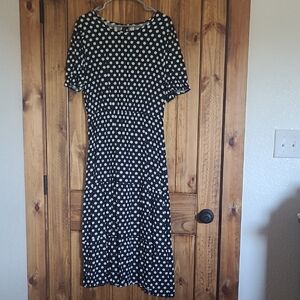 Grecerelle Polka Dot Midi Dress. Size L